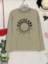 COFFEE AND SUNSHINE Round Neck Long Sleeve T-Shirt Women's T-Shirts - Tophatter Daily Deals