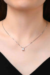 Moissanite 925 Sterling Silver Necklace Moissanite - Tophatter Daily Deals