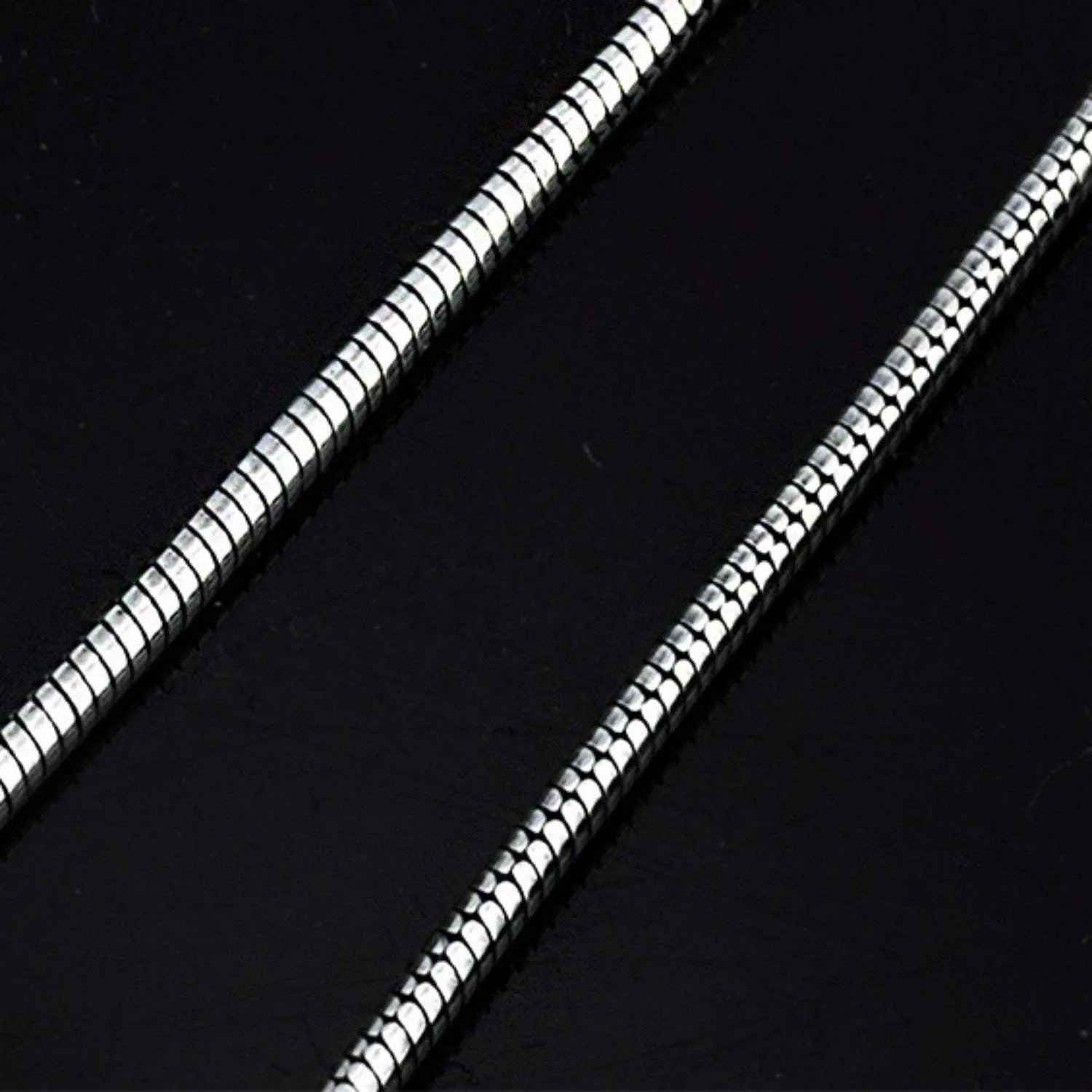 19.7" Snake Chain 925 Sterling Silver Necklace Necklaces - Tophatter Daily Deals