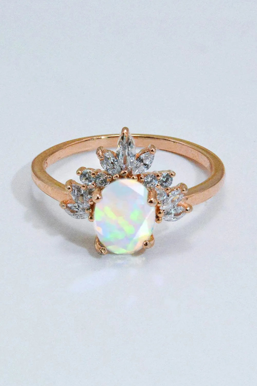 Best Of Me 925 Sterling Silver Opal Ring Opal - Tophatter Daily Deals