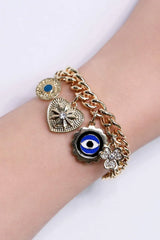 Multi-Charm Chunky Chain Bracelet Bracelets - Tophatter Daily Deals