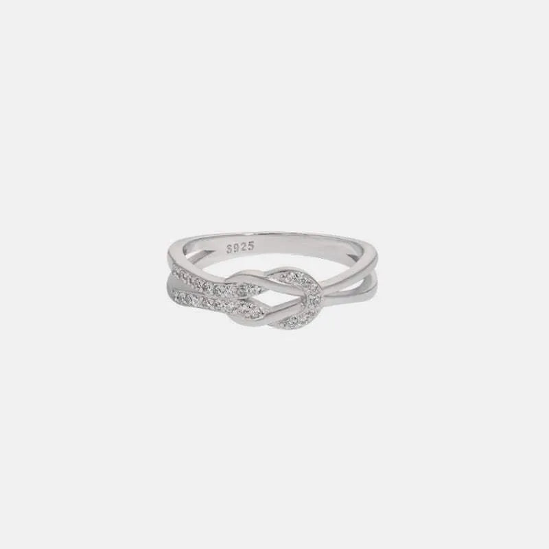 Zircon 925 Sterling Silver Ring Silver Rings - Tophatter Daily Deals