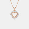 Moissanite 925 Sterling Silver Heart Pendant Necklace Moissanite - Tophatter Daily Deals