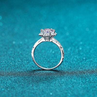 1 Carat Moissanite 925 Sterling Silver Ring Moissanite - Tophatter Daily Deals