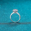 1 Carat Moissanite 925 Sterling Silver Ring Moissanite - Tophatter Daily Deals