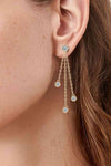 1.2 Carat Moissanite Layered Chain Earrings Moissanite - Tophatter Daily Deals