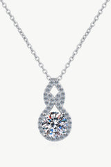 1 Carat Moissanite Pendant Necklace Silver One Size Moissanite - Tophatter Daily Deals