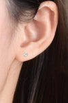 Moissanite 925 Sterling Silver Stud Earrings Moissanite - Tophatter Daily Deals