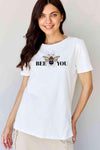 Simply Love Full Size BEE YOU Graphic T-Shirt Women's T-Shirts - Tophatter Daily Deals