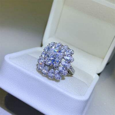 3 Carat Moissanite 925 Sterling Silver Ring Moissanite - Tophatter Daily Deals