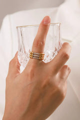 Triple-Layered Rhinestone Ring Rings - Tophatter Daily Deals