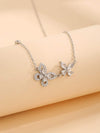 Zircon 925 Sterling Silver Butterfly Necklace Necklaces - Tophatter Daily Deals