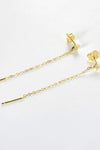 Inlaid Zircon Long Chain Stud Earrings Earrings - Tophatter Daily Deals