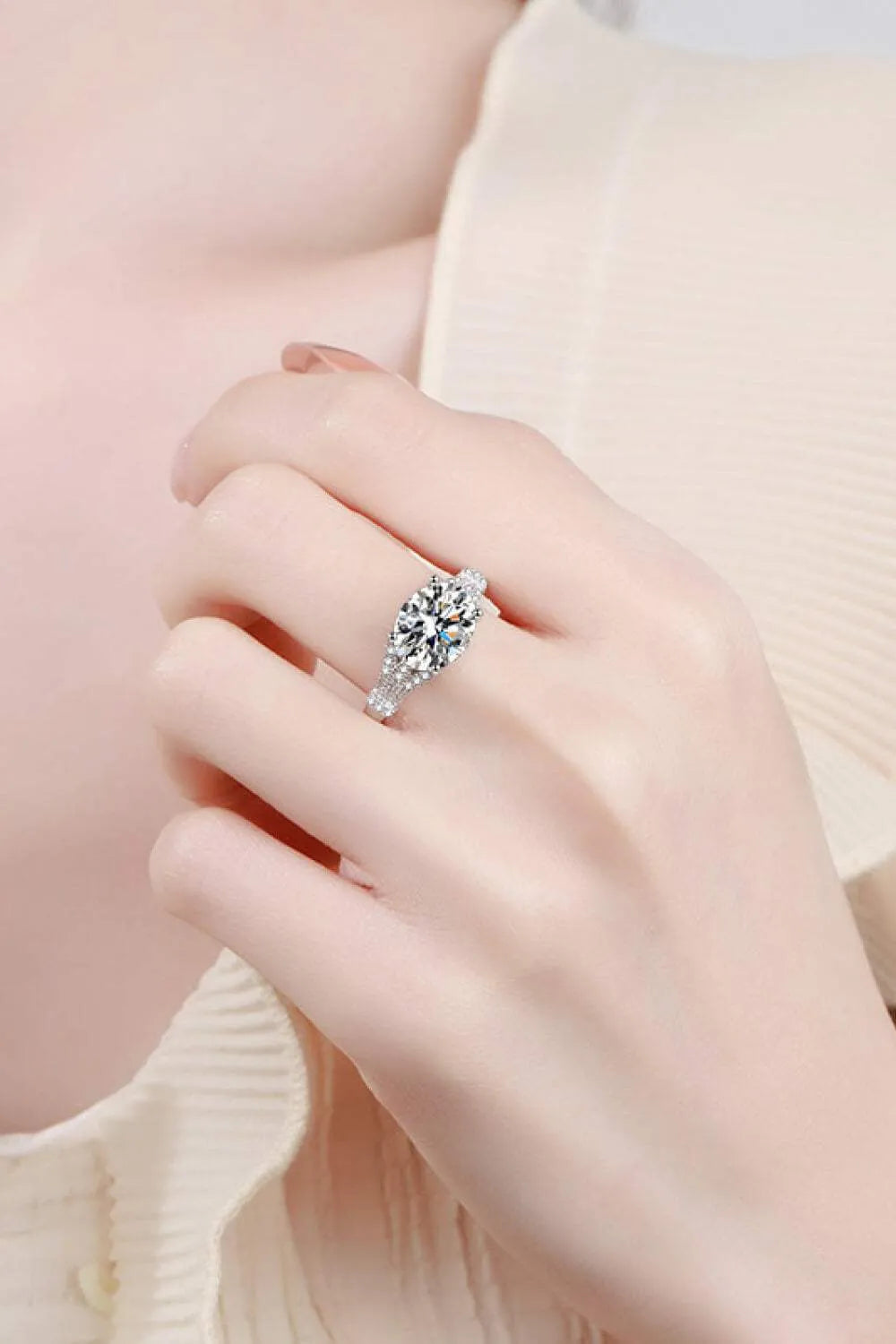 Unpredictable Day 3 Carat Moissanite Ring Moissanite - Tophatter Daily Deals