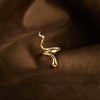 Snake Shape 18K Gold-Plated Bypass Ring Rings - Tophatter Daily Deals