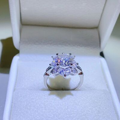 2 Carat Moissanite 925 Sterling Silver Ring Moissanite - Tophatter Daily Deals