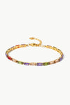 18K Gold Plated Multicolored Cubic Zirconia Bracelet Bracelets - Tophatter Daily Deals