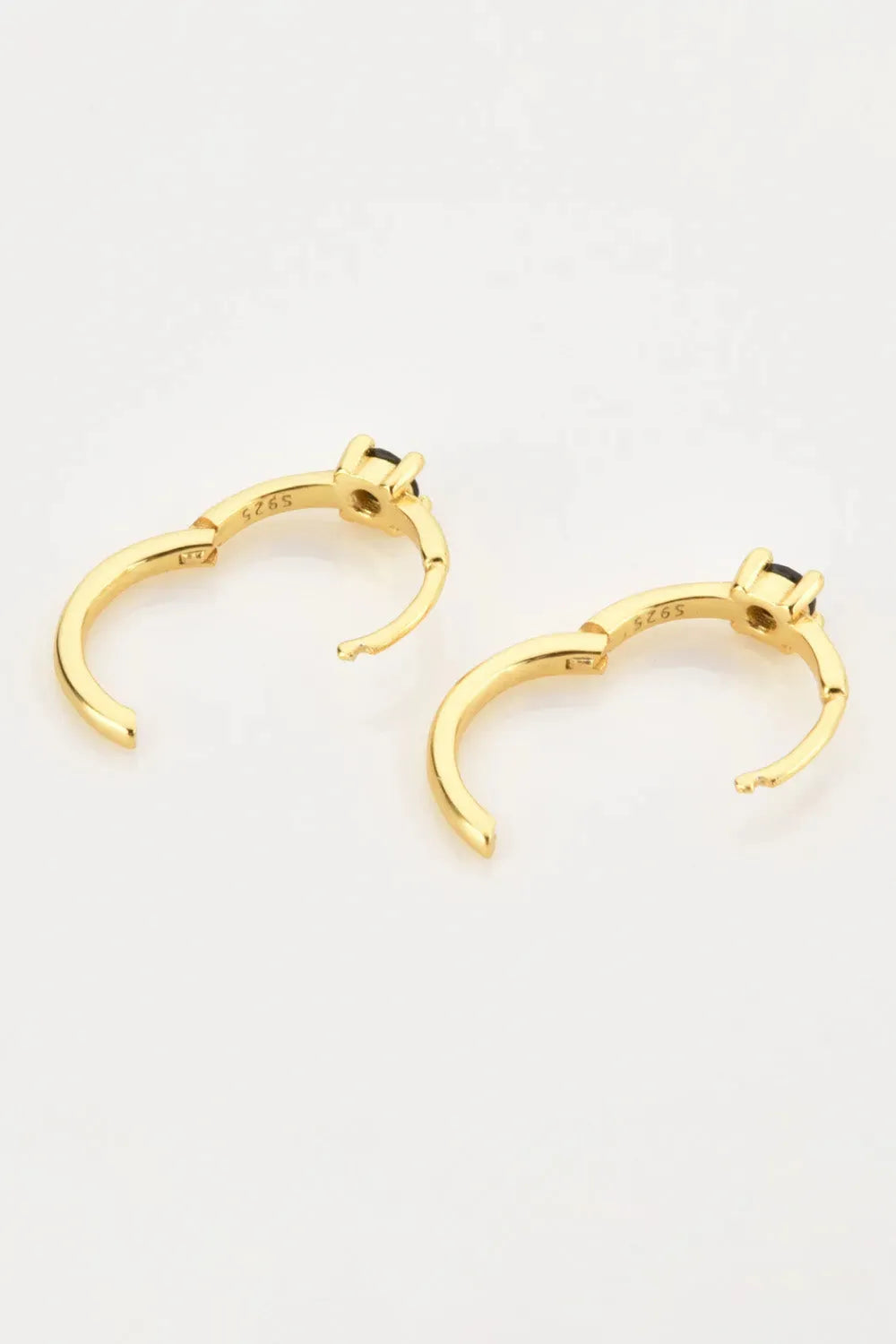 Zircon 925 Sterling Silver Huggie Earrings Earrings - Tophatter Daily Deals