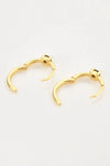 Zircon 925 Sterling Silver Huggie Earrings Earrings - Tophatter Daily Deals