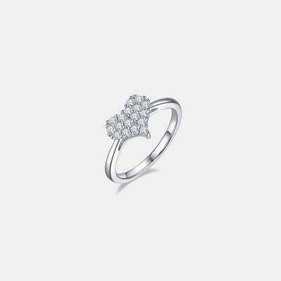 Moissanite 925 Sterling Silver Heart Ring Moissanite - Tophatter Daily Deals