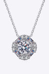 Geometric Moissanite Pendant Chain Necklace Moissanite - Tophatter Daily Deals