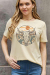 Simply Love Full Size Bull Cactus Graphic Cotton Tee - Tophatter Daily Deals