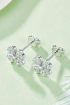 Adored Moissanite Four Leaf Clover Stud Earrings Moissanite - Tophatter Daily Deals