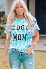 Tie-Dye COOL MOM Tee Shirt Pastel Blue Women's T-Shirts - Tophatter Daily Deals