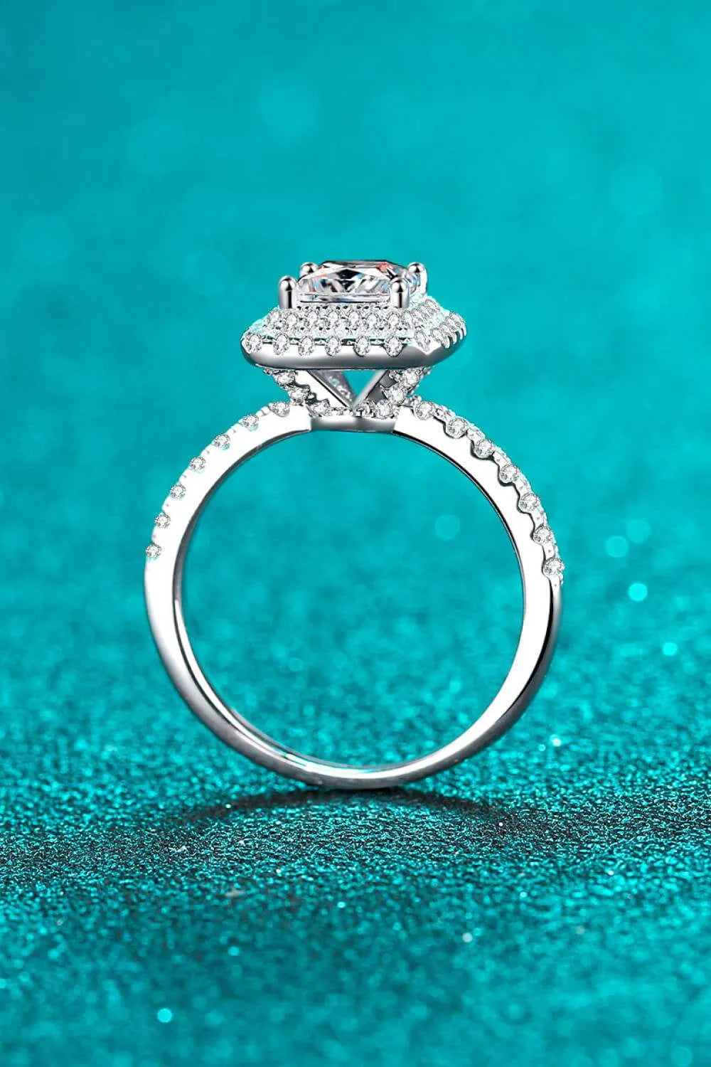 Sterling Silver 1 Carat Moissanite Ring Moissanite - Tophatter Daily Deals