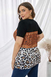 Plus Size Leopard and Paisley Print T-Shirt Women's T-Shirts - Tophatter Daily Deals