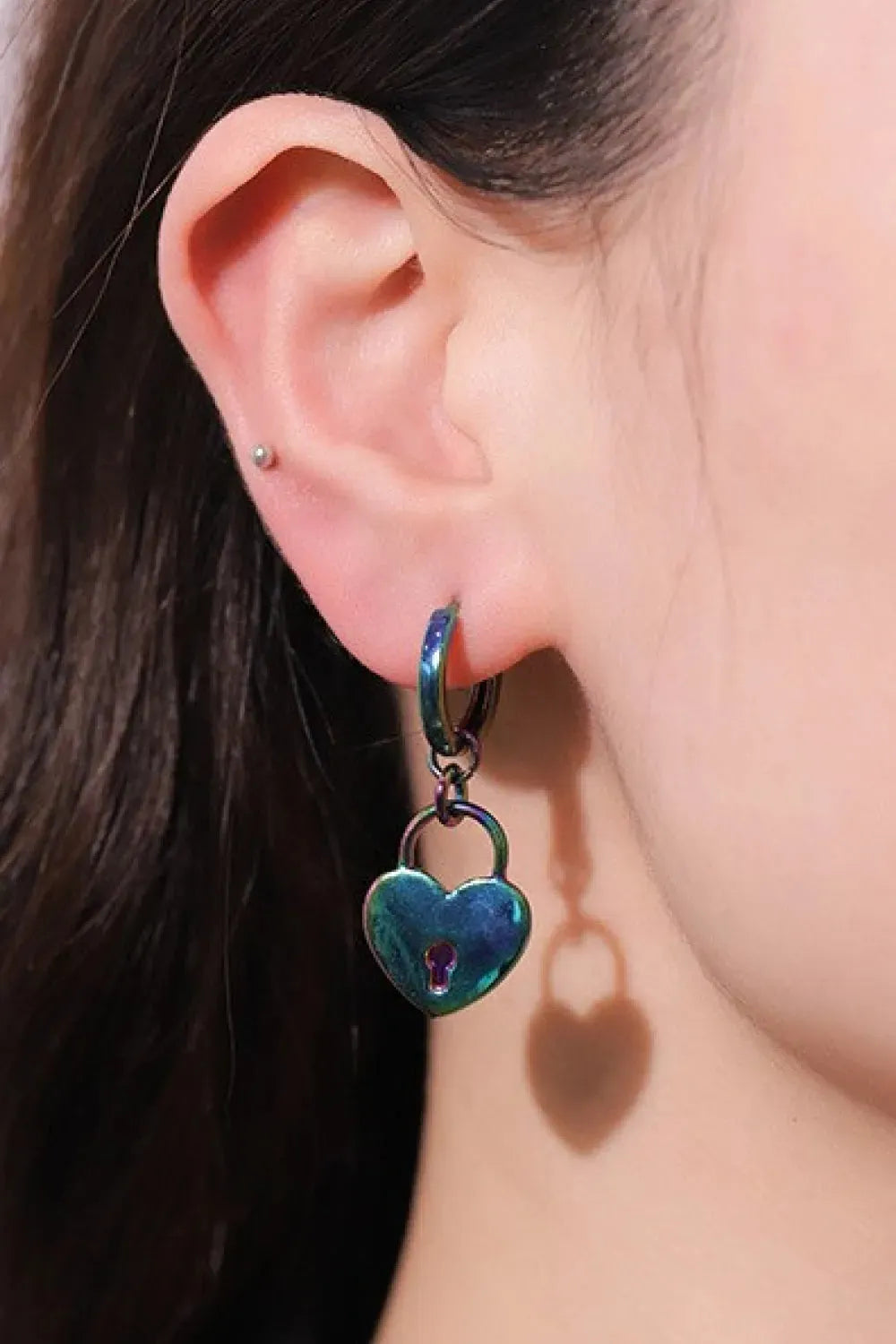 Multicolored Heart Drop Earrings Multicolor One Size Earrings - Tophatter Daily Deals
