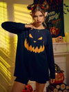 Round Neck Jack-o'-lantern Graphic T-Shirt Women's T-Shirts - Tophatter Daily Deals