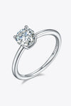 1 Carat Moissanite 925 Sterling Silver Solitaire Ring Rings - Tophatter Daily Deals