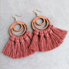 Tassel Detail Geometric Earrings Strawberry One Size Earrings - Tophatter Daily Deals