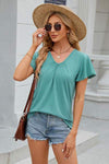 V-Neck Short Sleeve T-Shirt Women's T-Shirts - Tophatter Daily Deals