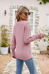 Eyelet V-Neck Smocked Flounce Sleeve Blouse Blouses - Tophatter Daily Deals