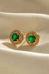 Inlaid Zircon Stainless Steel Stud Earrings Earrings - Tophatter Daily Deals