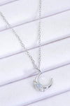 Natural Moonstone Moon Pendant Necklace - Tophatter Shopping Deals