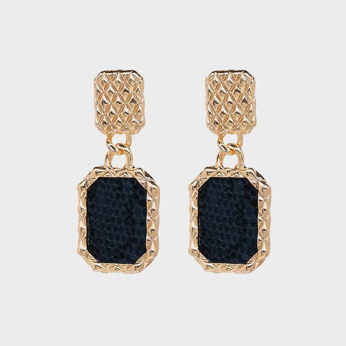 Geometric Alloy Dangle Earrings Navy One Size Earrings - Tophatter Daily Deals