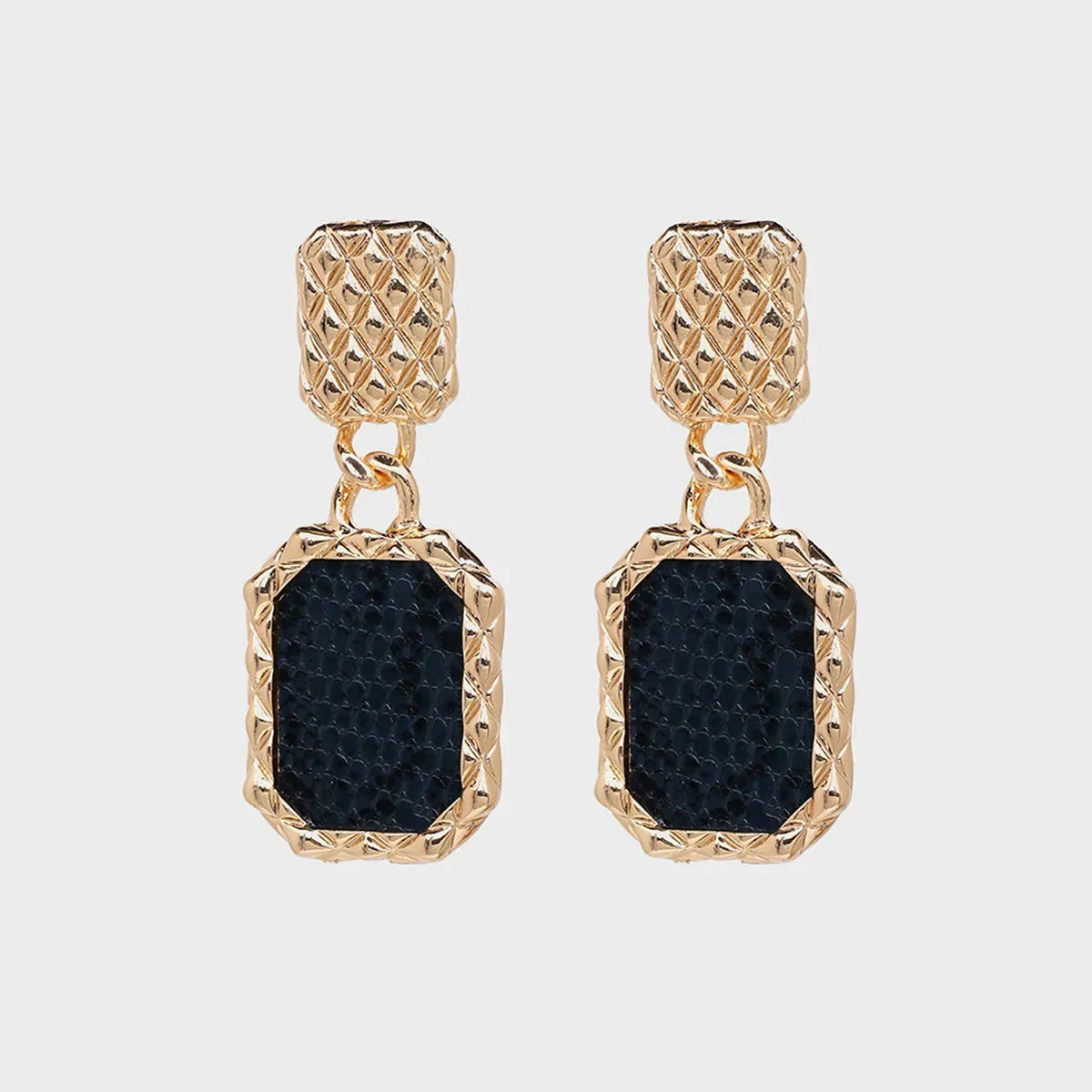 Geometric Alloy Dangle Earrings Navy One Size Earrings - Tophatter Daily Deals