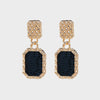 Geometric Alloy Dangle Earrings Navy One Size Earrings - Tophatter Daily Deals