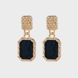 Geometric Alloy Dangle Earrings Navy One Size Earrings - Tophatter Daily Deals