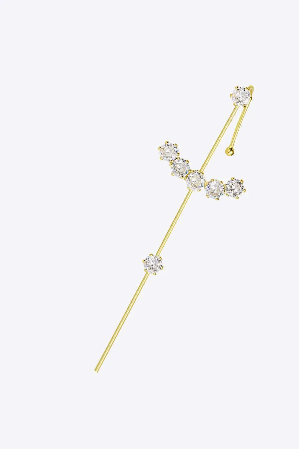 18K Gold-Plated Zircon Crawler Earrings Earrings - Tophatter Daily Deals