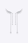Platinum-Plated Crawl Earrings Silver One Size Earrings - Tophatter Daily Deals