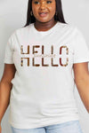 Simply Love Full Size HELLO SUNSHINE Graphic Cotton Tee Women's T-Shirts - Tophatter Daily Deals