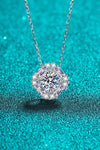 Geometric Moissanite Pendant Chain Necklace Silver One Size Moissanite - Tophatter Daily Deals