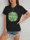 LUCKY MAMA Round Neck T-Shirt Black Women's T-Shirts - Tophatter Daily Deals