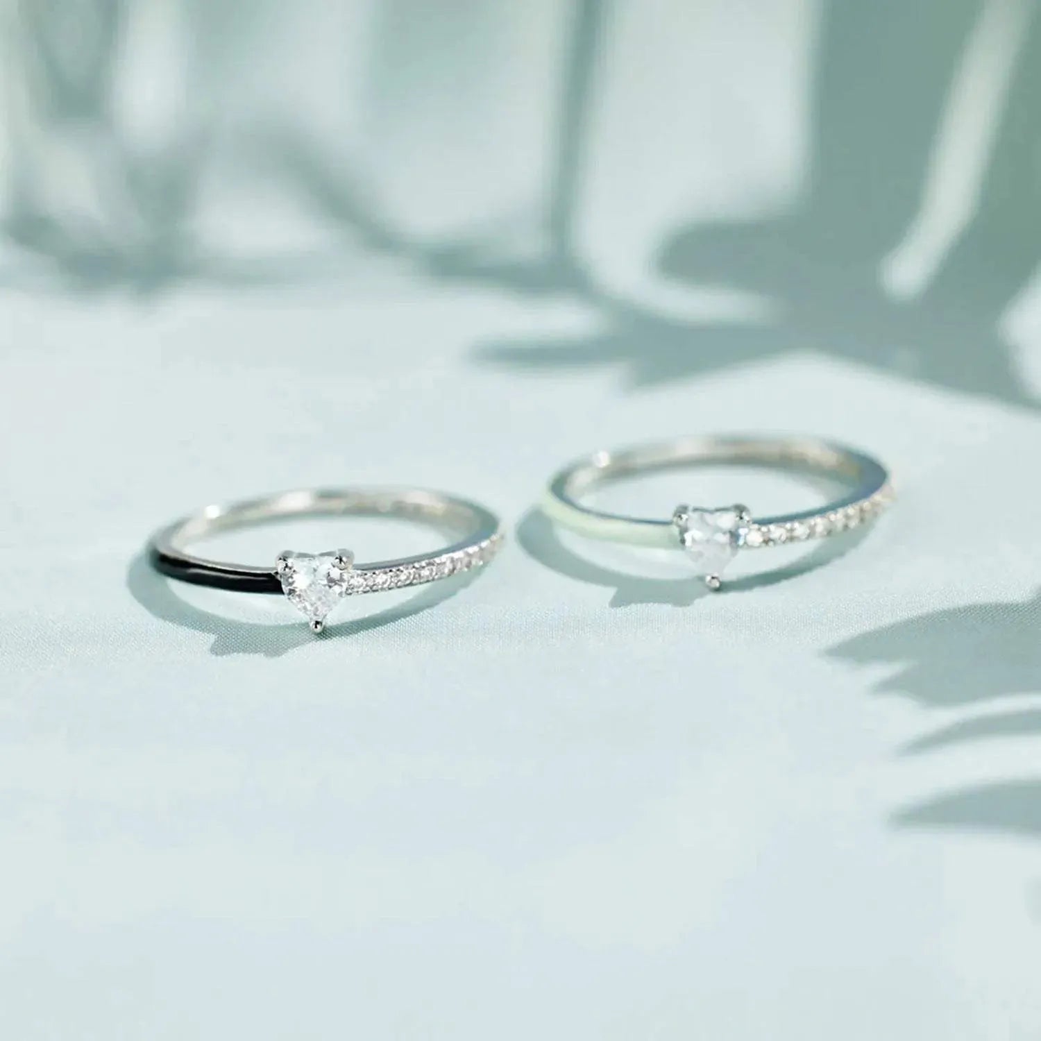 Heart Shape Inlaid Zircon Enamel Ring Rings - Tophatter Daily Deals
