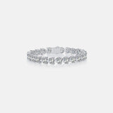 24 Carat Moissanite 925 Sterling Silver Heart Bracelet Moissanite - Tophatter Daily Deals