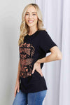 mineB Full Size WILD FREE Graphic Round Neck Tee - Tophatter Daily Deals